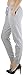 ToBeInStyle Women's Solid Print French Terry Jogger Pants - Heather Grey - Large