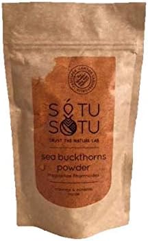 Sea Buckthorns Organic Natural Freeze Dried Whole Berry Powder 100g for Baking Making Milkshakes Smoothies Dishes