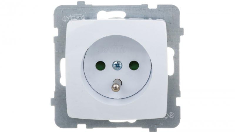 Ospel GP-1SZP/m/00 Socket White IP20, 16 A 71 mm 39 mm 71 mm