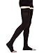 Thigh High Compression Stockings Opaque, Firm Support 20-30 mmHg Gradient Compression with Silicone Band, TOFLY Open Toe Compression Stockings, Treatment Swelling, Varicose Veins, Edema
