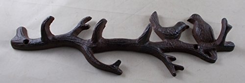 GSM Cast Iron Birds on Branch Hat Rack