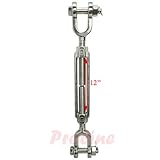 316 Stainless Steel Marine 34 x 12 Turnbuckle JAW JAW Pulley Swivel Hoist