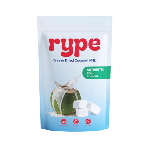 Rype Healthy Freeze Dried Coconut Milk Bites – Authentic Thai Coconut, Vegan, Dairy Free, No Nuts, Lightweight Snack Cubes – 25g