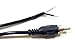 6-ft RCA Male Shielded Audio Cable To Bare Wire For Speakers and Subwoofer, Heavy-Duty