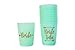 14 Bride and Bride Tribe Bachelorette Party Cups, Bridal Shower Cups for Bachelorette Party, Bridal Shower - Mint and Gold, 16 Ounces