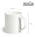 Momugs 12 oz Cup (4pcs), Plain Gloss White Ceramic Coffee Mug for Milk Tea, Set of 4
