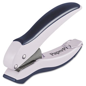 PaperPro 10-Sheet Capacity One-Hole Punch, Rubber Handle, Gray