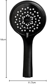 Triton 8000 Series DuraFlow Five Spray Bathroom Shower Head Matte Black 110mm view 6
