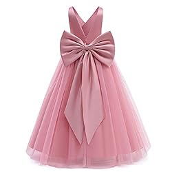 Nileafes Flower Girls Maxi Dress Bridesmaid Wedding