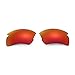 Walleva Fire Red Mirror Coated Polarized Replacement Lenses For Oakley Flak 2.0 XL (OO9188 Series) Sunglasses