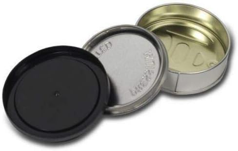 100ml Press It in Tuna Cans - Self Seal Tins with Black Plastic lids (5)