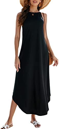 Black Woman Womens Black Summer Dress Halife Women's Halter Maxi