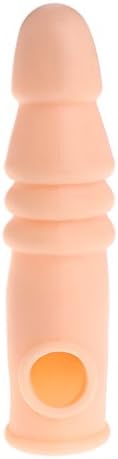 YXTech Reusable P enis Sleeve C-ondom Realistic Dilldó P enis Extender Enlargement Male Toy