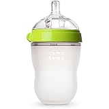 Comotomo Natural Feel Baby Bottle, Green, 8 Ounces