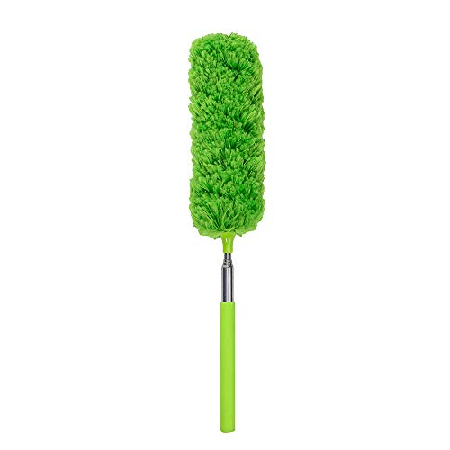 Baulody Extendable Telescopic Magic Microfibre Cleaning Feather Duster Extending Brush (Green)