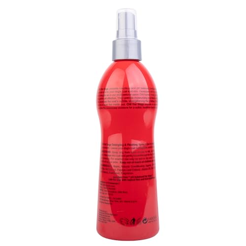 CHI FOR DOGS DETANGLING FINISHING SPRAY – BEST LEAVE-IN SOLUTION FOR TANGLES AND KNOTS – DOG GROOMING MIST FOR PUPPIES AND ADULTS – SULFATE AND PARABEN FREE – MADE IN USA, 10 FL OZ
