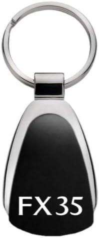 Infiniti FX35 Black Teardrop Key Fob Authentic Logo Key Chain Key Ring Keychain Lanyard