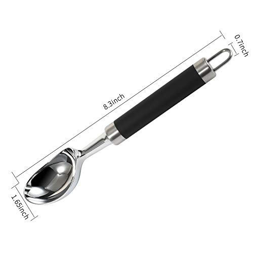 Ice Cream Scoop, Heavy Duty Stainless Steel Icecream Scoop with Non