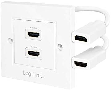 LogiLink AH0015 - Adaptador de Pared HDMI Hembra 2 Puertos, Blanco: Amazon.es: Informática