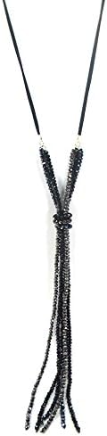 Madison Kate Fashion Trendy Layering Beaded Tassel Finge Necklace