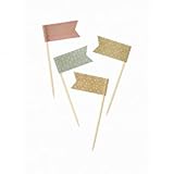 Talking Tables Bake Sale Paper Food Flag Cake Decoration Kit for a Tea Party or Baking, Mixed (20 Pack)