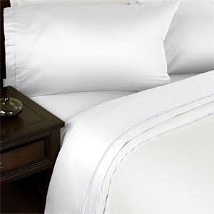 Linens Mart 100% Certified Egyptian Cotton Duvet Set, 1500 TC King/California King , Solid White