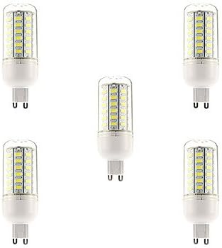FW 5PCS G9 12W 56x5730SMD 1200LM 6000-6500K White Light LED Corn Bulb (220-240V)