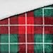 Red Buffalo Plaid Christmas Throw TV Sherpa Blanket 50