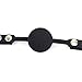 Tabuy PU Leather Paly Buckle Belt Silicon Mouth Ball Open Breathable Mouth Gag For Men Woman (Black)