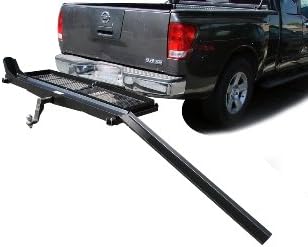 LOMIC 1000lbs Motorcycle Dirt Bike Hitch Mount Hauler Rack Cargo Carrier Basket w/Ramp