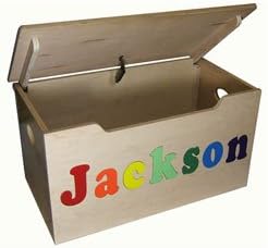 wooden toy box with name