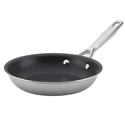 Anolon Tri-Ply Clad Stainless Steel Nonstick French Skillet, 8.5-Inch