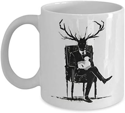 Zarelake Hannibal Lecter Stag Antlers Lamb - Coffee Mug, Tea Cup, Funny, Gift for Ideas, Father's Day, Dad, Daughter, Quote, Love, Him, Her, Women, Mother, Wife, Sister, Girlfriend, Boyfriend