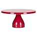 Amalfi Decor 12 Inch Cake Stand, Dessert Cupcake Pastry Candy Display Plate for Wedding Event Birthday Party, Round Modern Metal Pedestal Holder, Red