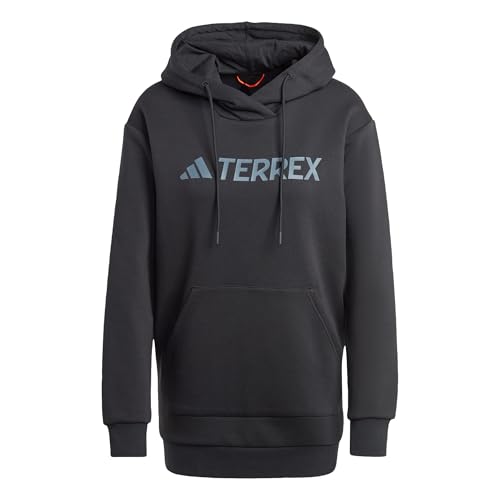 adidas Womens Terrex Multi Large Logo Hoodie, Black, S