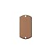 RMP Stamping Blanks, 1 Inch x 2 Inch Dog Tag with Two Holes, 16 Oz. Copper 0.021 Inch (24 Ga.) - 10 Pack