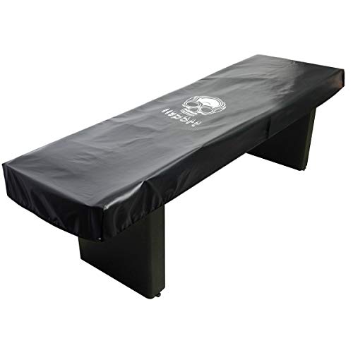 iiSPORT Extra Thick Shuffleboard Table Cover, Fits 14ft Shuffleboard Table - 600D Polyester Fabric Shuffleboard Storage Cover with Elasticized Hem,Tie-Down Straps & Buckles