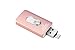 128GB iPhone USB Flash Drive, iOS Memory Stick, iPad External Storage Expansion for iOS Android PC Laptops (Gold) (Rose Gold)