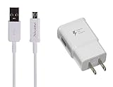 Galaxy S7 S7 Edge S6 S6 Edge Note 5, Note 4 Galaxy Tab Pro, Tab 4/3 LG G2 G3 G4 for Adaptive Fast Charger and Quick Charger with Cable Kit {Wall Charger + 5FT Cable}up to 50% Faster Charging (White