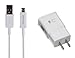 Galaxy S7 S7 Edge S6 S6 Edge LG G2 G3 G4 for Samsung Adaptive Fast Charger Micro USB 2.0 Cable Kit {Wall Charger + 5FT Cable} Fast Charging for up to 50% Faster Charging (White) Premium Version
