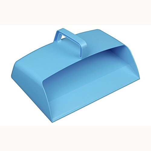 The Hill Brush HN069-B Plastic Semi-enclosed Dustpan, 180 mm Width x 300 mm Length, Blue