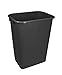 Storex Large/Tall Waste Basket, 15.5 x 11 x 20.75 Inches, Black, Case of 4 (00700U04C)