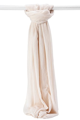 Premium Women Extreme Soft Scarf Wrap Shawl For Any Season, Super Size, Rich Color Choice ( Cream )