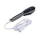 Angel Kiss 2015 Hot Sale 29W Digital Anti Static Ceramic Hair Straightener Heating Detangling Hair Brush Paddle Brush For Faster Straightening Styling Massage Straightening Iron (Black)