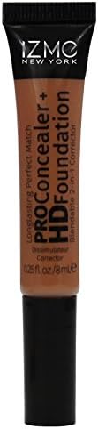 2-In-1 PRO Concealer + HD Foundation .25 Oz Long lasting Blendable Corrector (Deep)