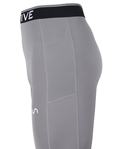 Take Five Men's Side Pockets Cool Dry Tights UV Protection Compression Baselayer Cycling Yoga Leggings (Z807, L) - Thumbnail 2