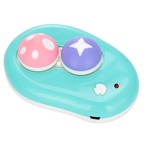 Contact Lens Cleaner Machine, Portable Ultrasonic Contact Lens Cleaner with USB Charger, Small & Portable Cute Mushroom style, Daily Care Faster Cleaning Automatic Contact Lens Washer Case Kit - Thumbnail 2