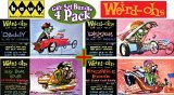 Hawk Weird-Ohs Car-Icky-Tures Daddy, Digger, Leaky Boat Louie & Endsville Eddie Wacky Monster Models Gift Set Bundle - 4 Pack