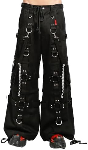 Amazon.com: Tripp NYC Metallic Biotech Pants [Black/Silver] Baggy
