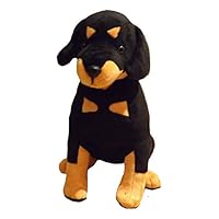 This Place is a Zoo Rottweiler Stuffed Animal Dog - 16" Sitting Plush Toy Rottweiler